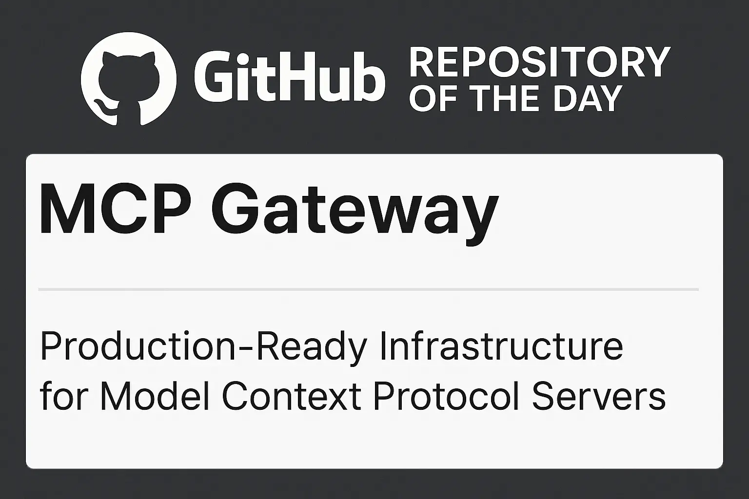 MCP Gateway: Production-Ready Infrastructure for Model Context Protocol ...