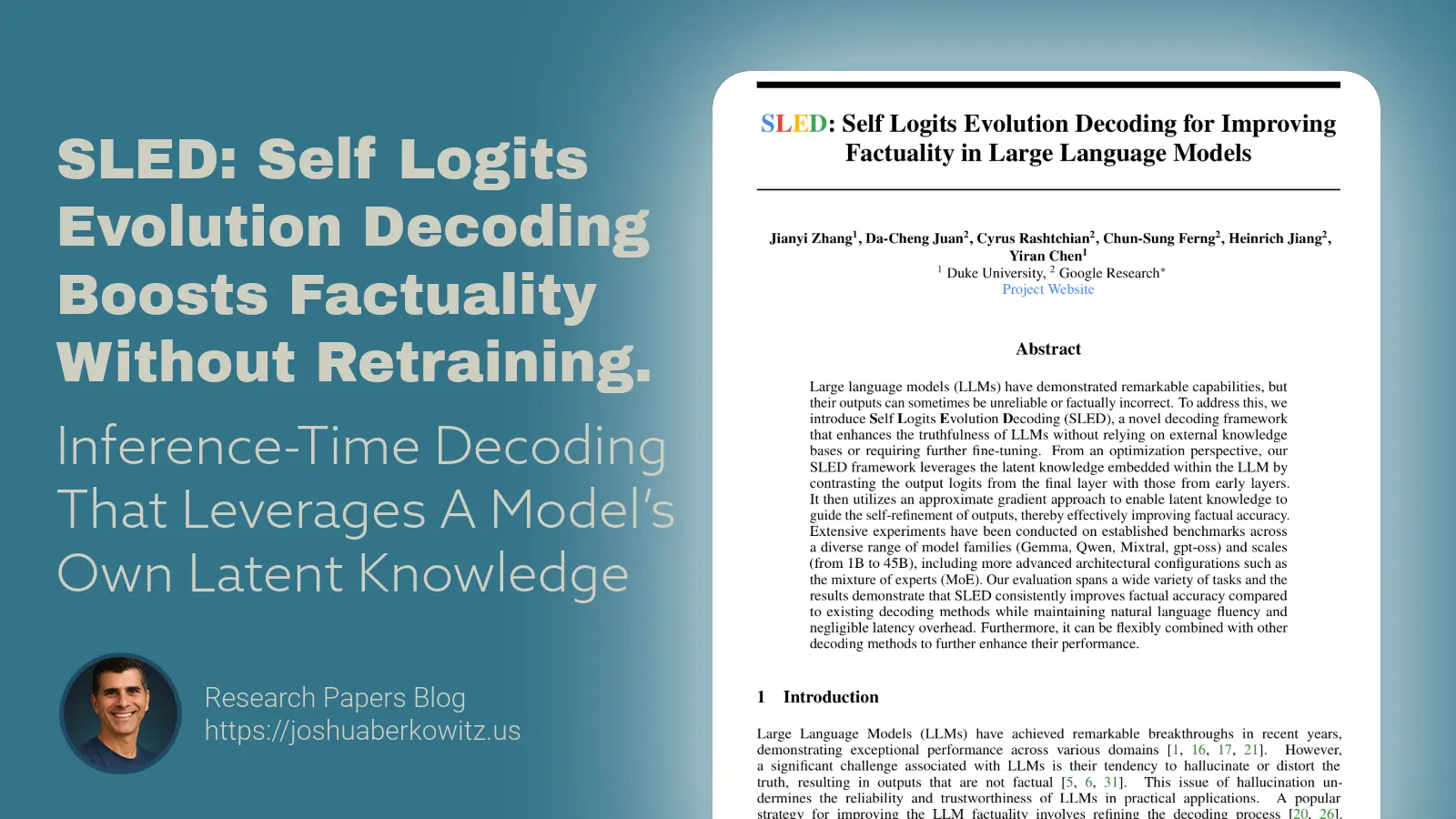 SLED: Self Logits Evolution Decoding Boosts Factuality Without ...