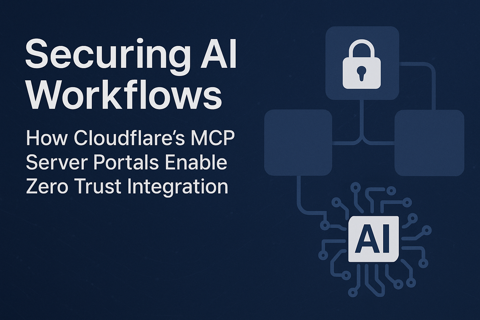 Securing AI Workflows: How Cloudflare’s MCP Server Portals Enable Zero ...