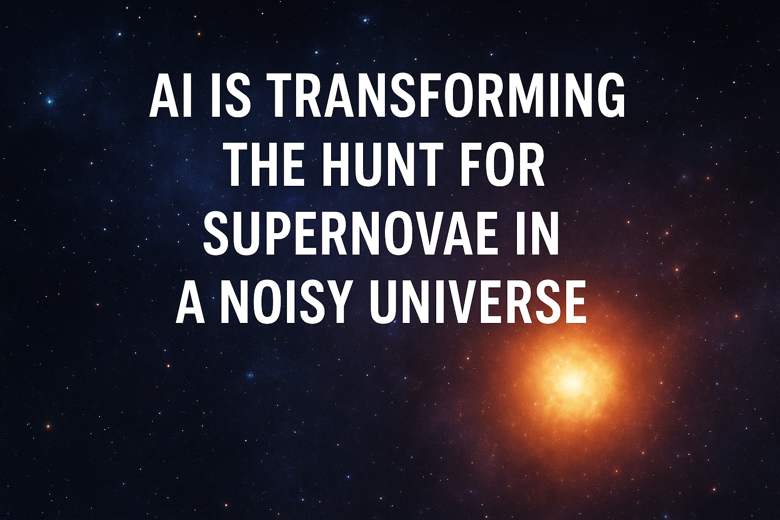 AI Is Transforming the Hunt for Supernovae in a Noisy Universe | Joshua ...