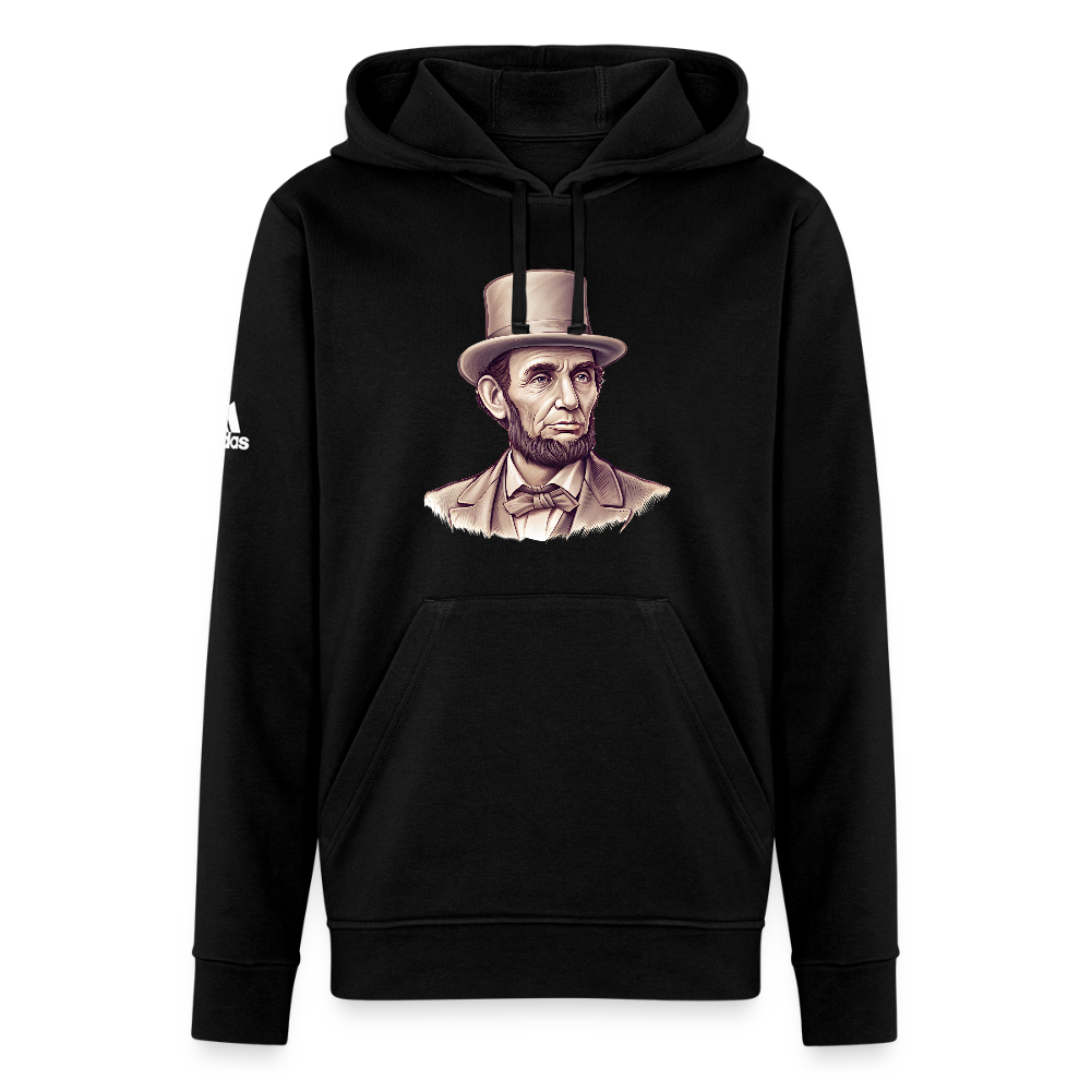 Abraham Lincoln Vintage Portrait Adidas Unisex Fleece Hoodie