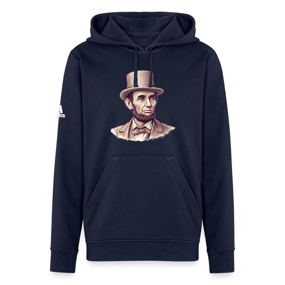 Abraham Lincoln Vintage Portrait Adidas Unisex Fleece Hoodie